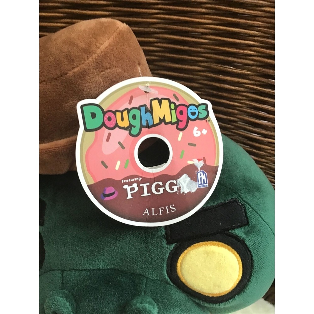 Doughmigos Stuffed Toy Piggy Plush Roblox Green Croc Alfis NWT Phat Mojo - Picture 2 of 5